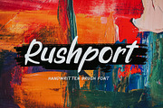 Rushport Handwritten Brush Font, a Script Font by Dawnside Graphic (Thumbnail 1 of 12)