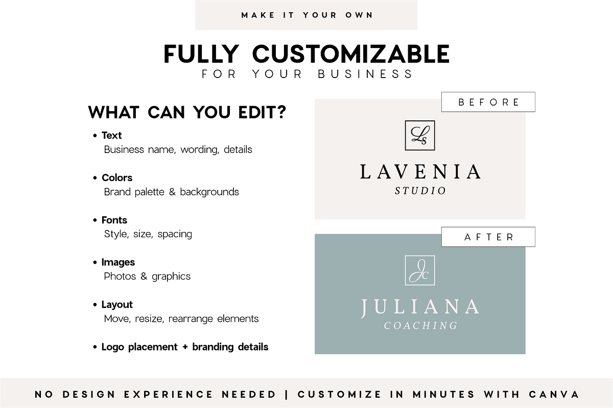 Minimalist Brand Kit Canva Template, a Branding & Logo Template by BrandhavenStudio (Photo 8 of 10)