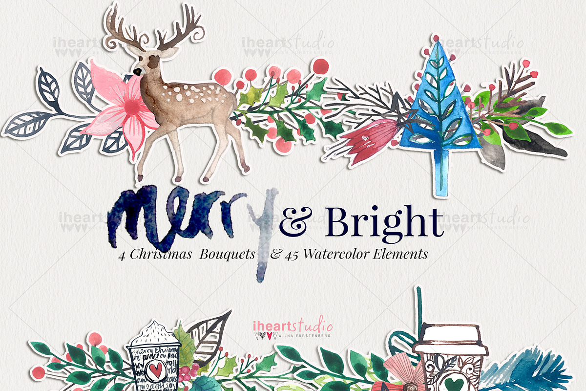 Merry & Bright, an Illustration by iHeartStudio (Photo 1 of 3)
