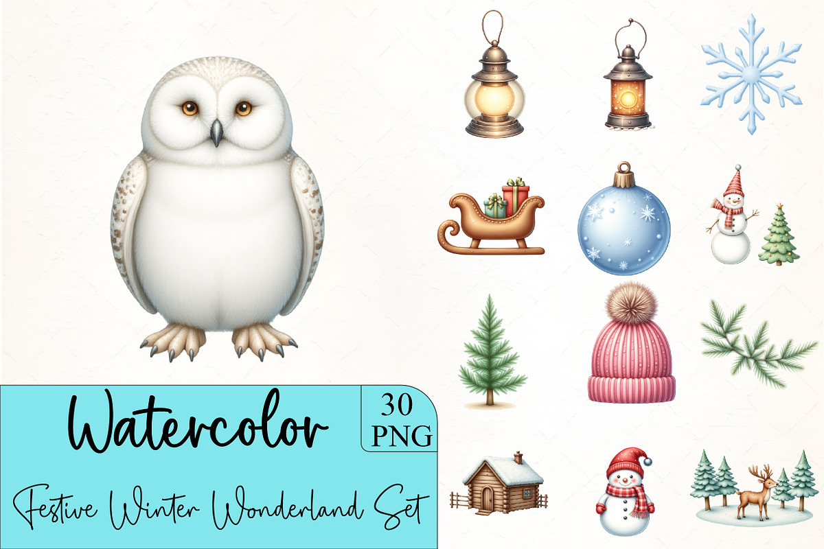 Festive Winter Wonderland Set, an Illustration by CrexoraLab (Photo 1 of 5)