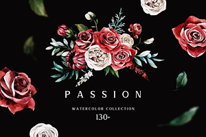 PASSION Watercolor Floral Set