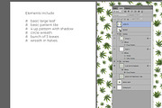 Cannabis Leaf Wreath & Pattern, an Object Graphic by JoZOO (Thumbnail 4 of 4)