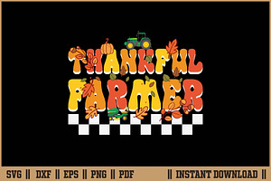 Thankful Farmer Retro Thanksgiving, a Work Illustration by Handy Arts Studio