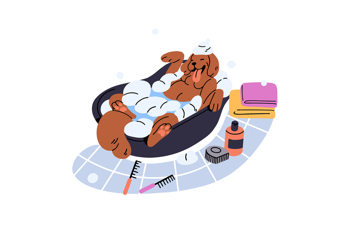 Pet, dog & cat grooming salon set, an Animal Illustration by PaperTrident (Photo 4 of 8)