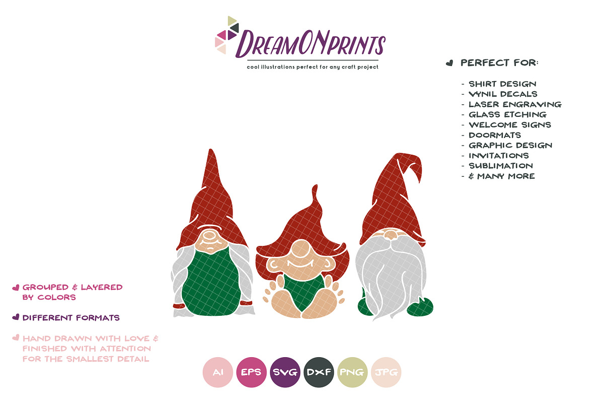 Christmas Gnome SVG | Gnomes Family, a Graphic by DreamONprints (Photo 2 of 2)