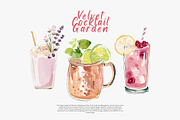 preppy cocktail clipart bundle, a Decorative Illustration by Patishop Art (Thumbnail 7 of 13)