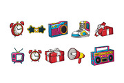 Pop Art Objects Illustration Set, a Templates & Theme by studiogstock (Thumbnail 1 of 2)
