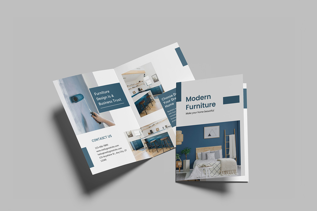 A5 Bifold Brochure Mockup, a Print Template by mahremdesign (Photo 2 of 14)