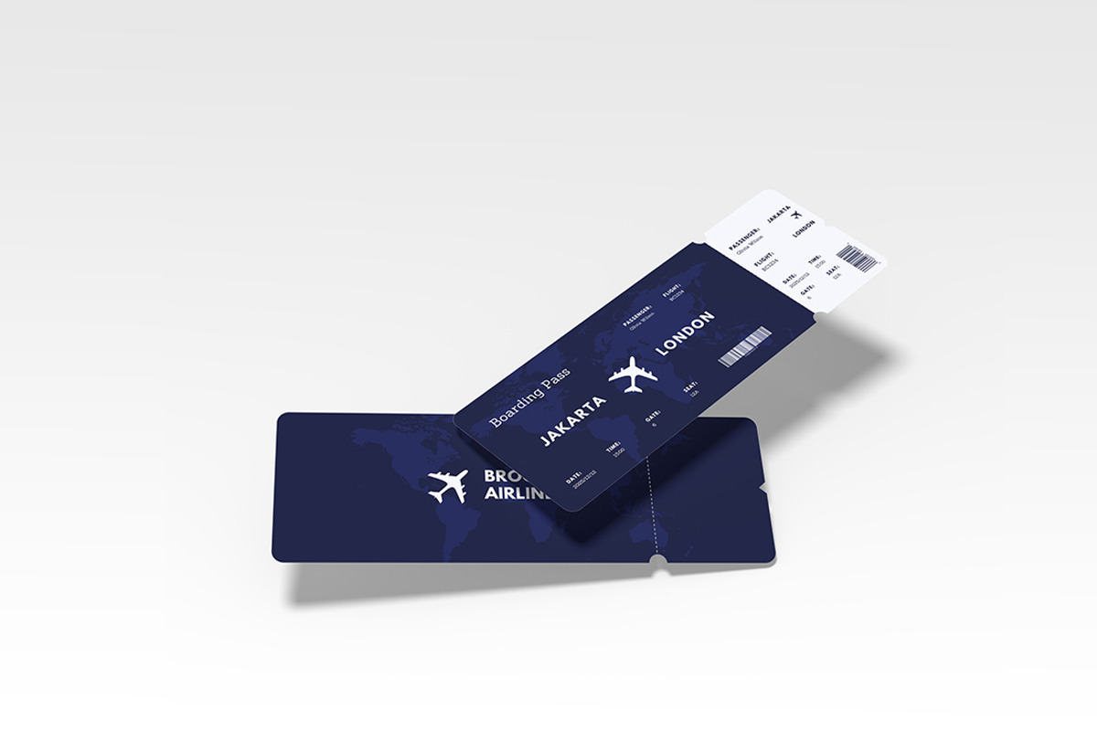 Airlines Ticket Mockup, a Product Mockup by FathirMarz (Photo 6 of 10)
