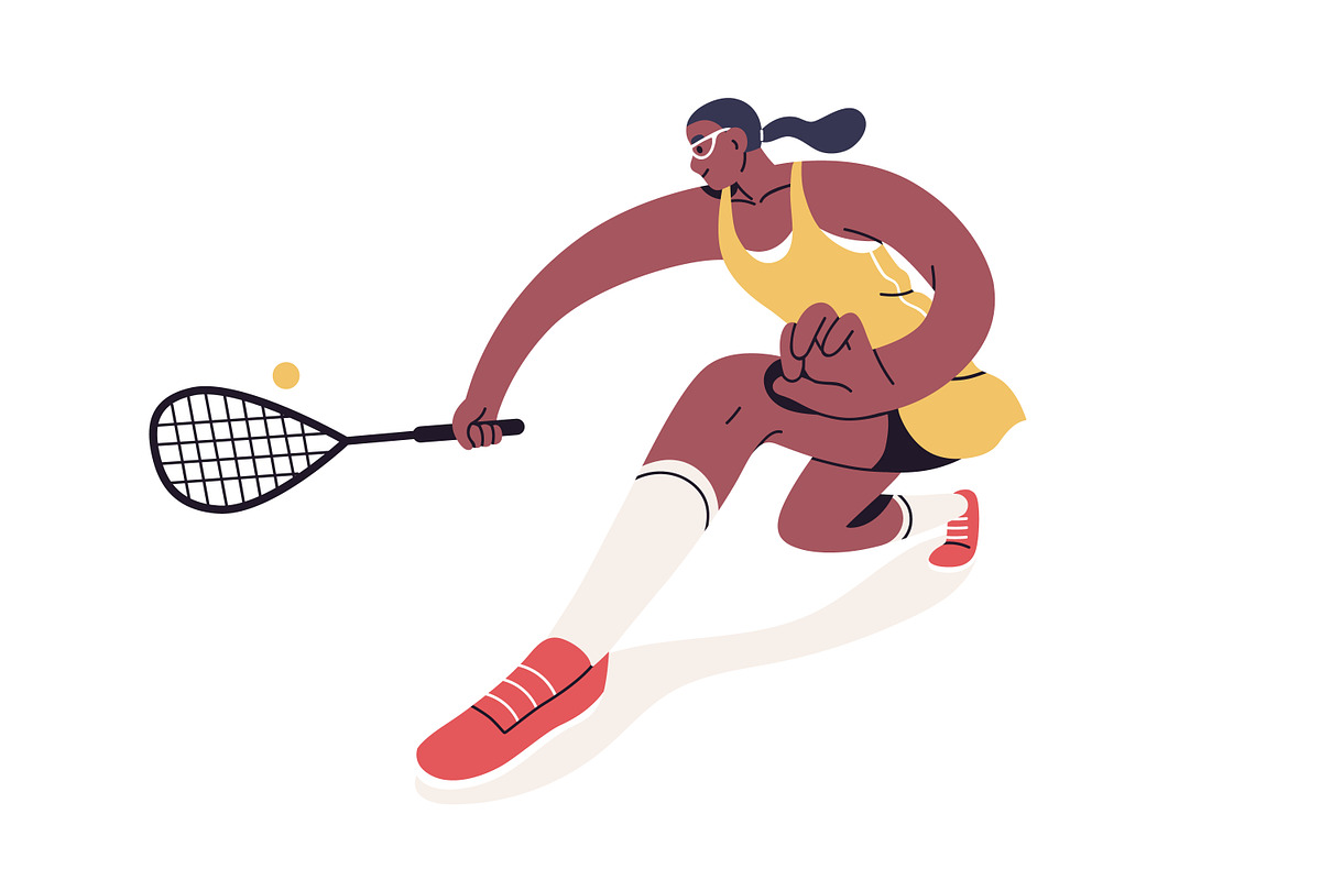 Squash players set. Sports game, a Sport Illustration by Good Studio (Photo 3 of 5)