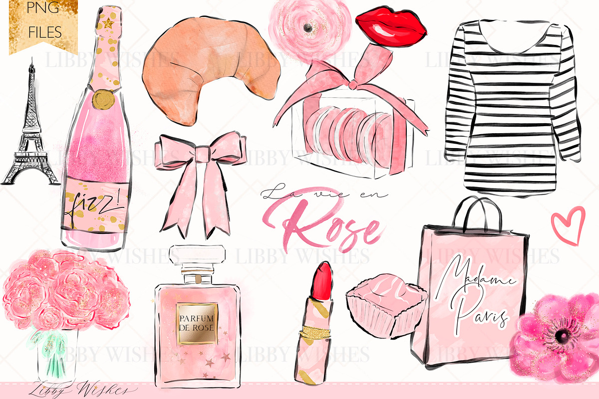 Paris Clip art illustrations, an Illustration by Libby Wishes (Photo 2 of 7)