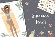 Summer time! Vector, patterns, Cards, an Illustration by SketchCliparts (Thumbnail 1 of 7)