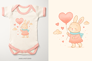 Bunny Valentine - Cream, a Pattern Graphic by Jaselvii Studio (Thumbnail 4 of 5)