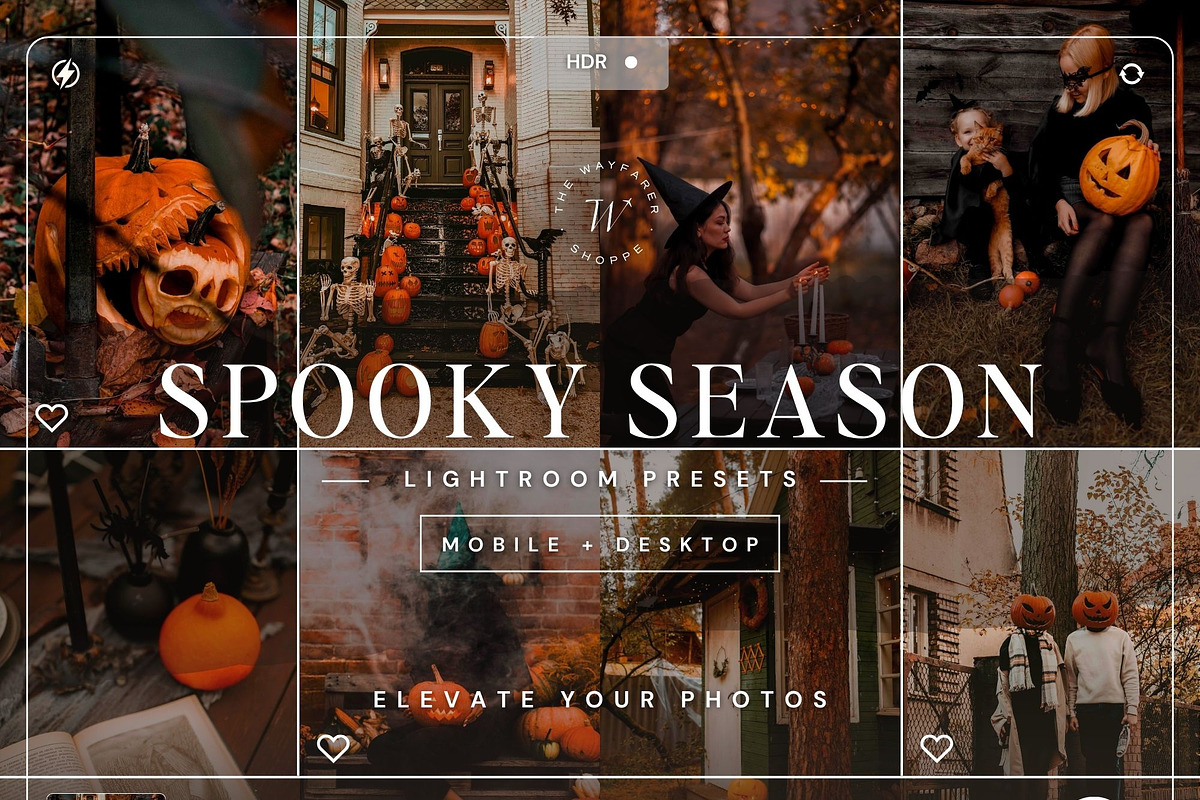 15 Spooky Season Lightroom Presets, a Preset Add-On by TheWayfarerShoppe (Photo 1 of 9)