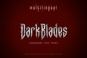 DarkBlades Steel, a Font by Sentavio (Thumbnail 1 of 6)