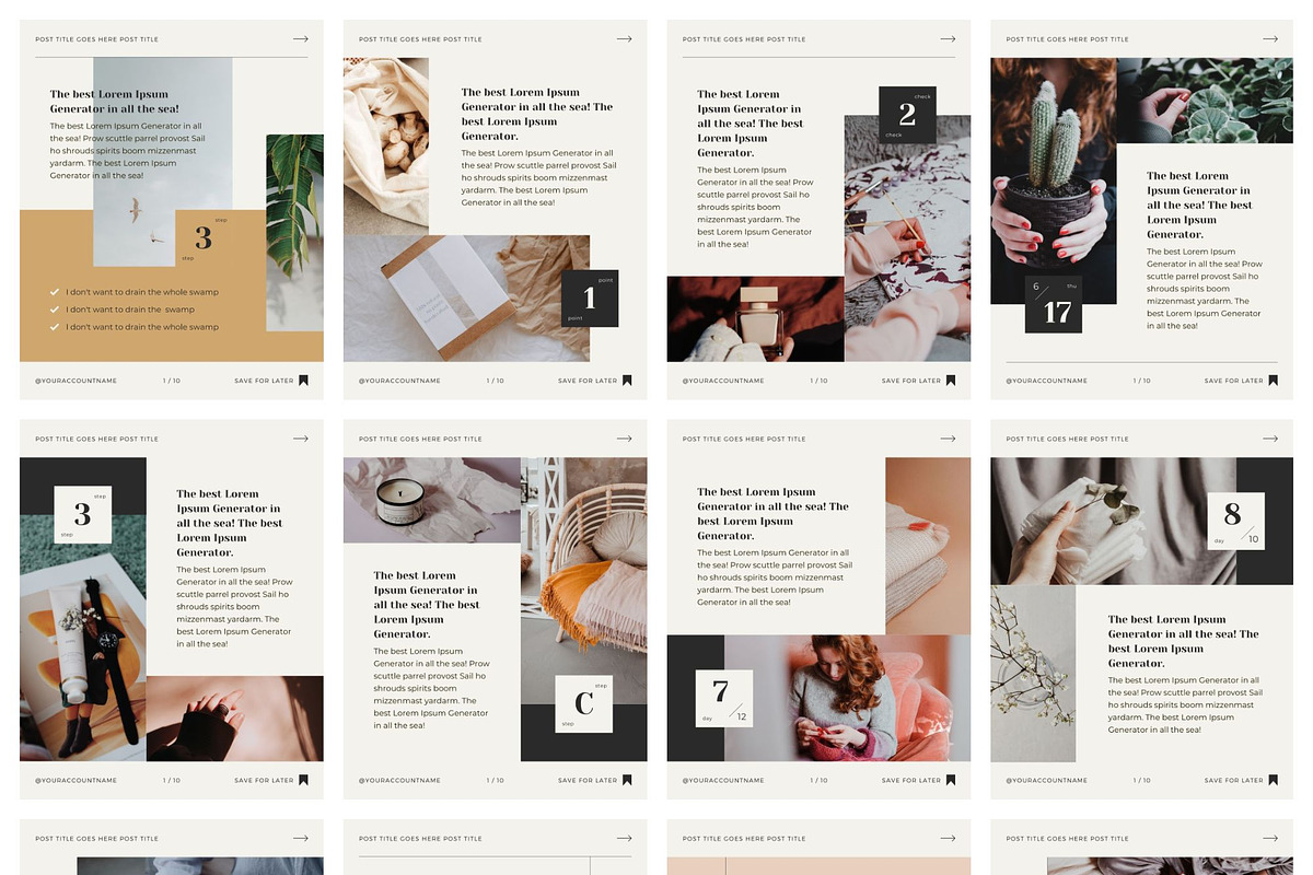 Instagram Calendar Templates Bundle, a Social Media Template by Keikoya (Photo 6 of 18)