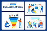 50 Business Flat Illustrations, a Finance Illustration by Brickclay (Thumbnail 1 of 10)