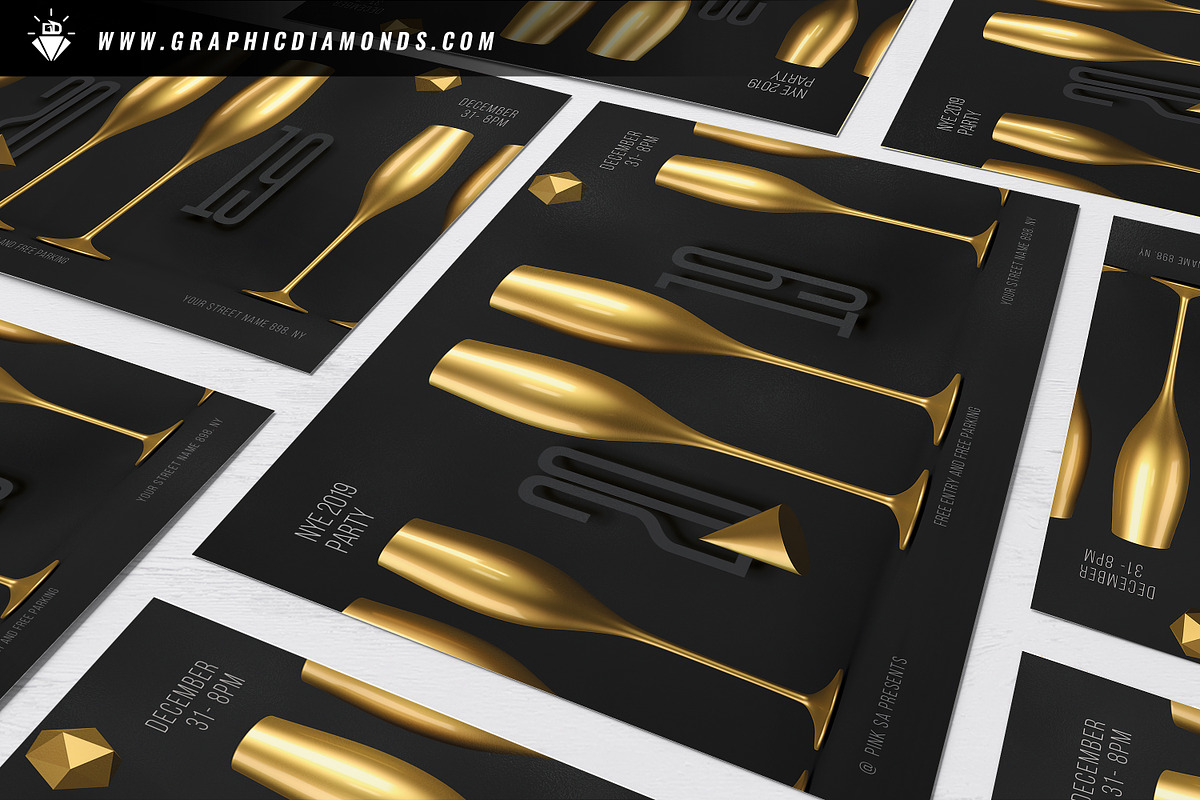 New Year Flyer, a Flyer Template by GraphicDiamonds (Photo 2 of 5)