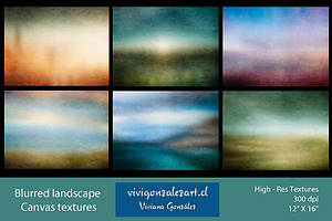 Blurred landscape canvas textures