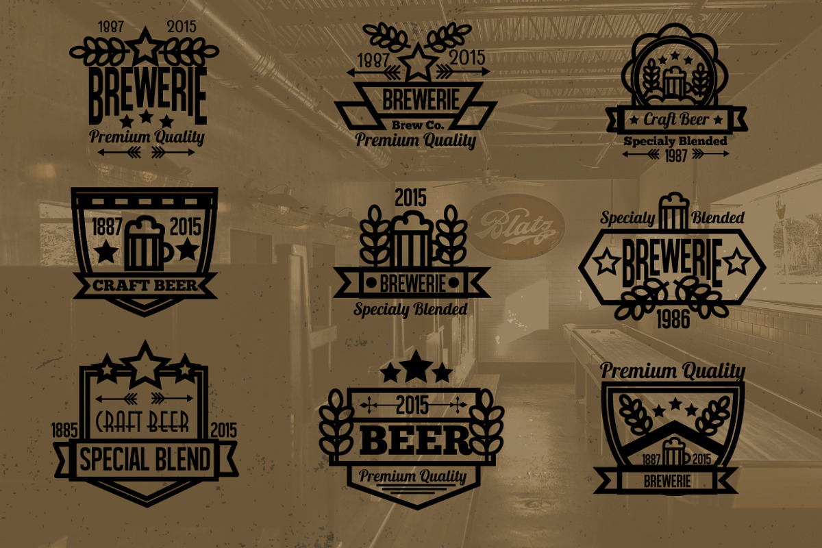 10 Beer Badges and Logos, a Branding & Logo Template by KatjaPotokar (Photo 2 of 3)