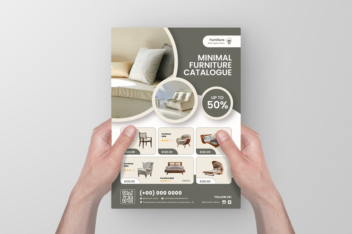 Minimal Furniture Catalogue Flyer, a Flyer Template by Annora Studio (Photo 3 of 6)
