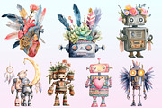 Robo Love Clipart Sublimation, a Graphic by CitraGraphics (Thumbnail 2 of 4)