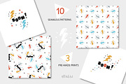 Boom! Thunderbolt Patterns & Prints, a Pattern Graphic by AllNikArt (Thumbnail 1 of 5)