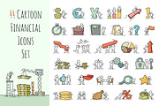 Cartoon financial icons with people, an Icon by Sapunkele (Thumbnail 1 of 3)
