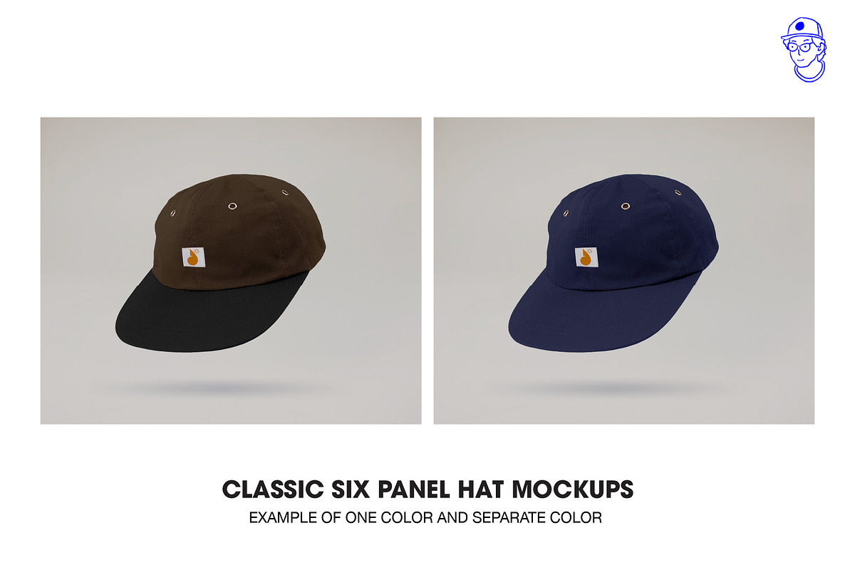 Classic Six Panel Hat Mockups, a Hat Mockup by made_by_nope (Photo 6 of 7)