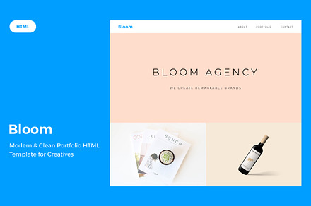 Bloom Portfolio HTML Template, a HTML Template by gracethemes_st