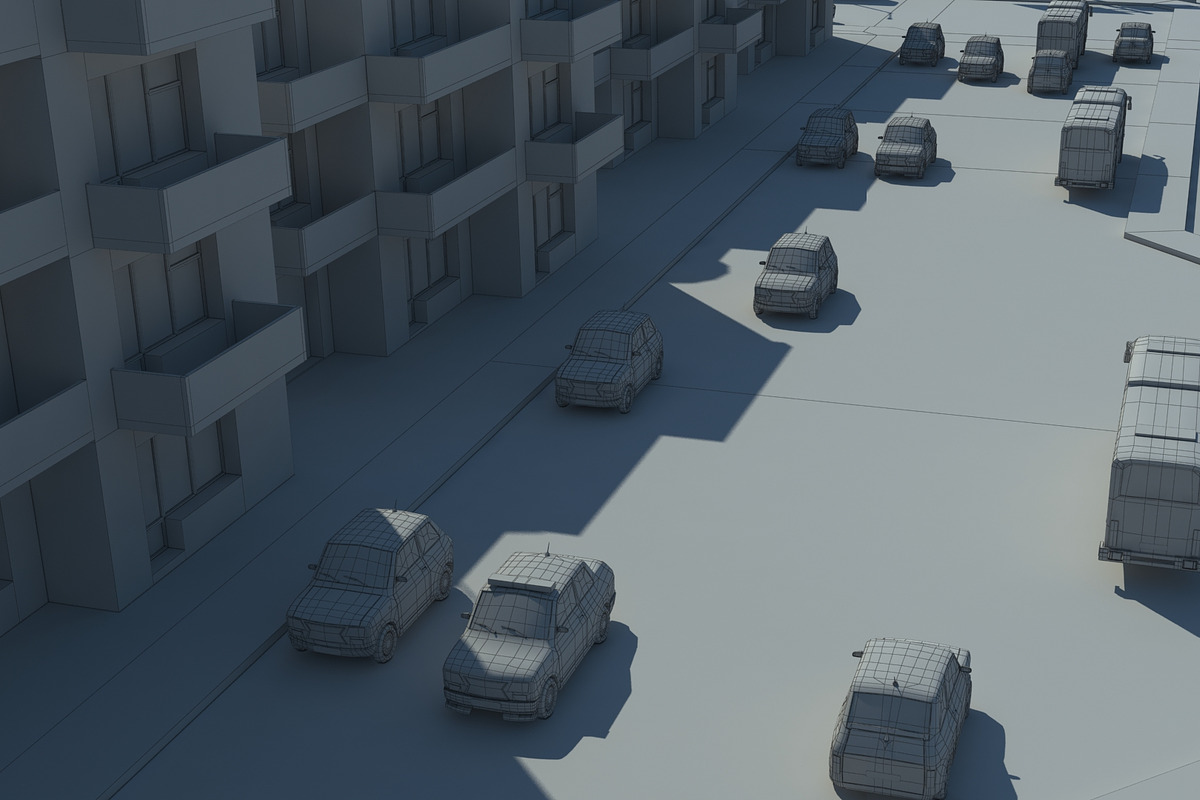 Realistic Lowpoly Simple City VR/AR, an Environmental 3D Model by NOMODOL (Photo 54 of 59)