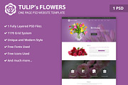 One Page Flower PSD Website Template, a Landing Page Template by WebbyTemplates (Thumbnail 1 of 2)