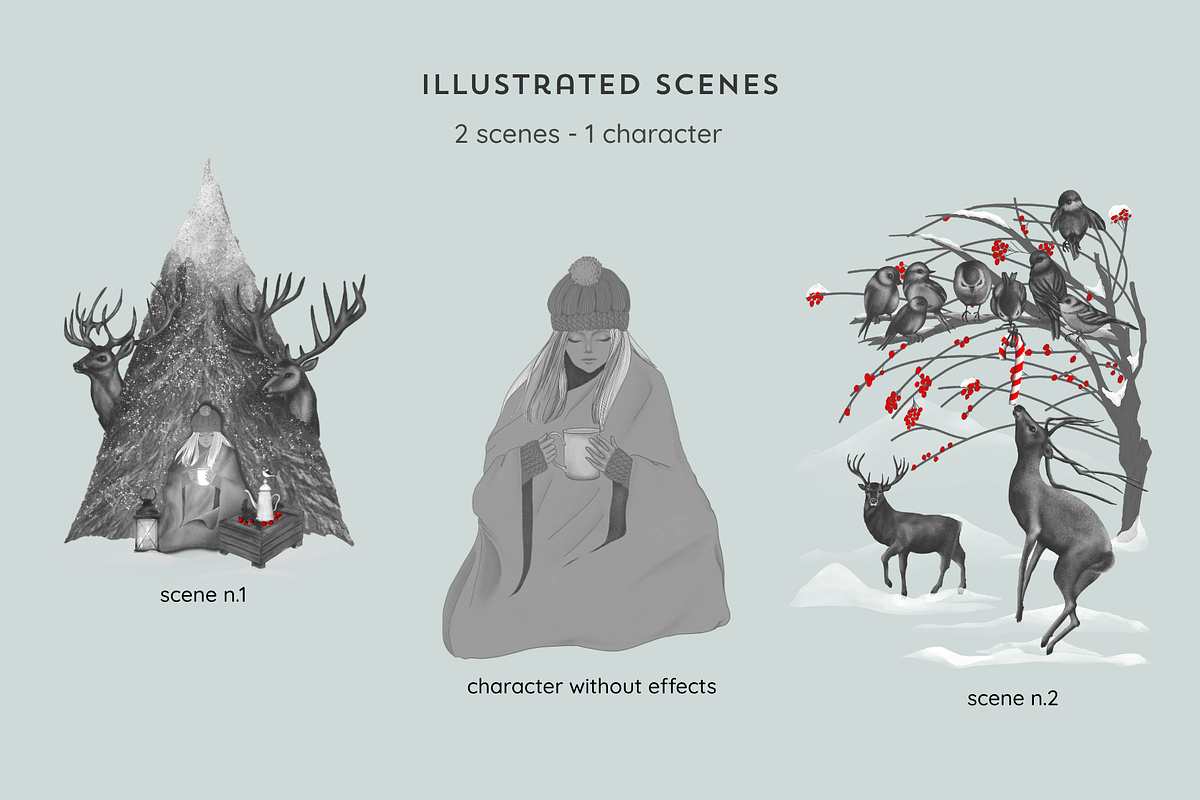 Winter Tales Collection, a Seasonal Illustration by StudioLapis (Photo 5 of 10)