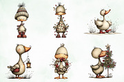 Whimsical Geese Clipart Bundle, an Illustration by Creative Art (Thumbnail 4 of 10)