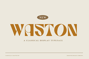 WASTON - Unique Classic Typeface