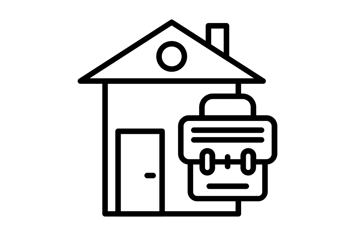 Work From Home Line Icon, an Icon by Pexelpy (Photo 2 of 2)
