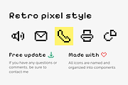 Vector Pixel Icons Set, an Outline Icon by Amazing Custom Icons (Thumbnail 3 of 6)