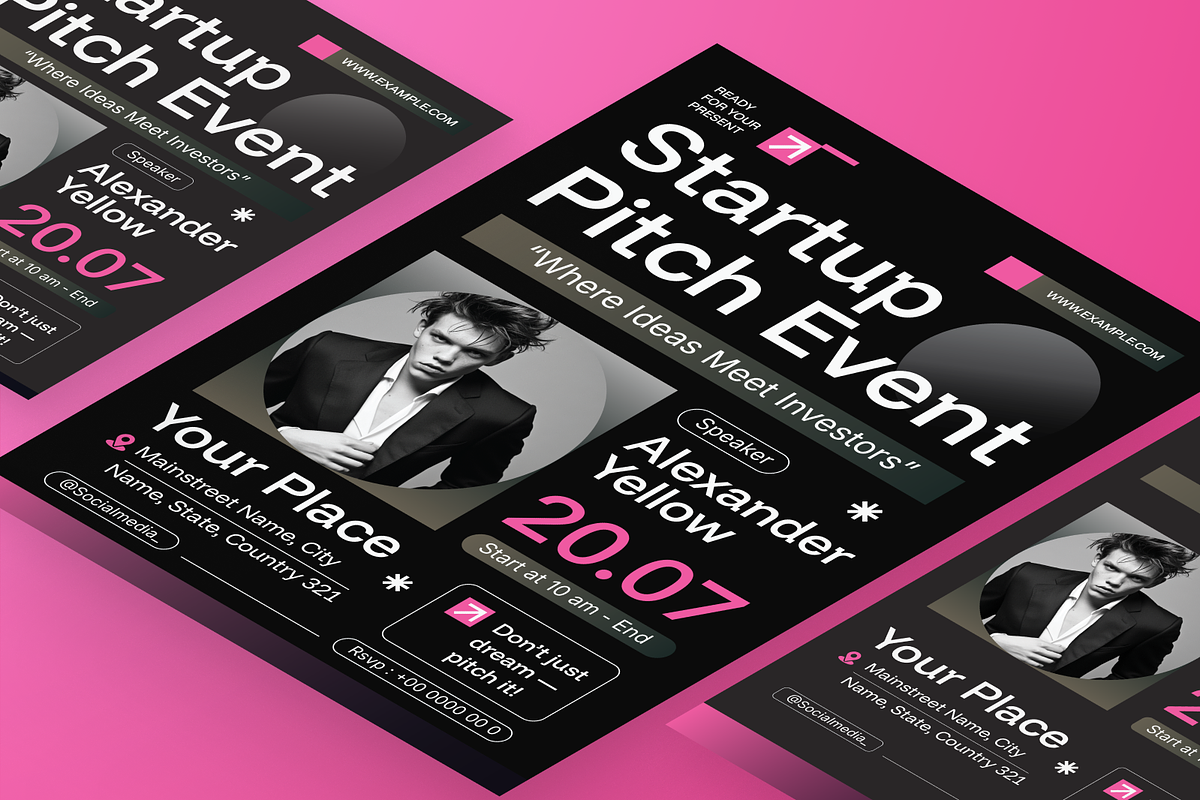 Startup Pitch Event Flyer Set, a Flyer Template by Annora Studio (Photo 6 of 6)