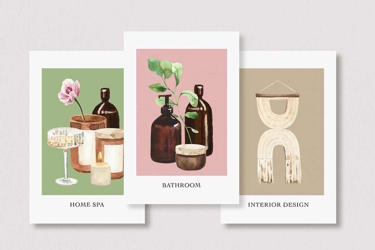 Home spa interior watercolor creator, an Object Illustration by Volha Studio (Photo 6 of 9)