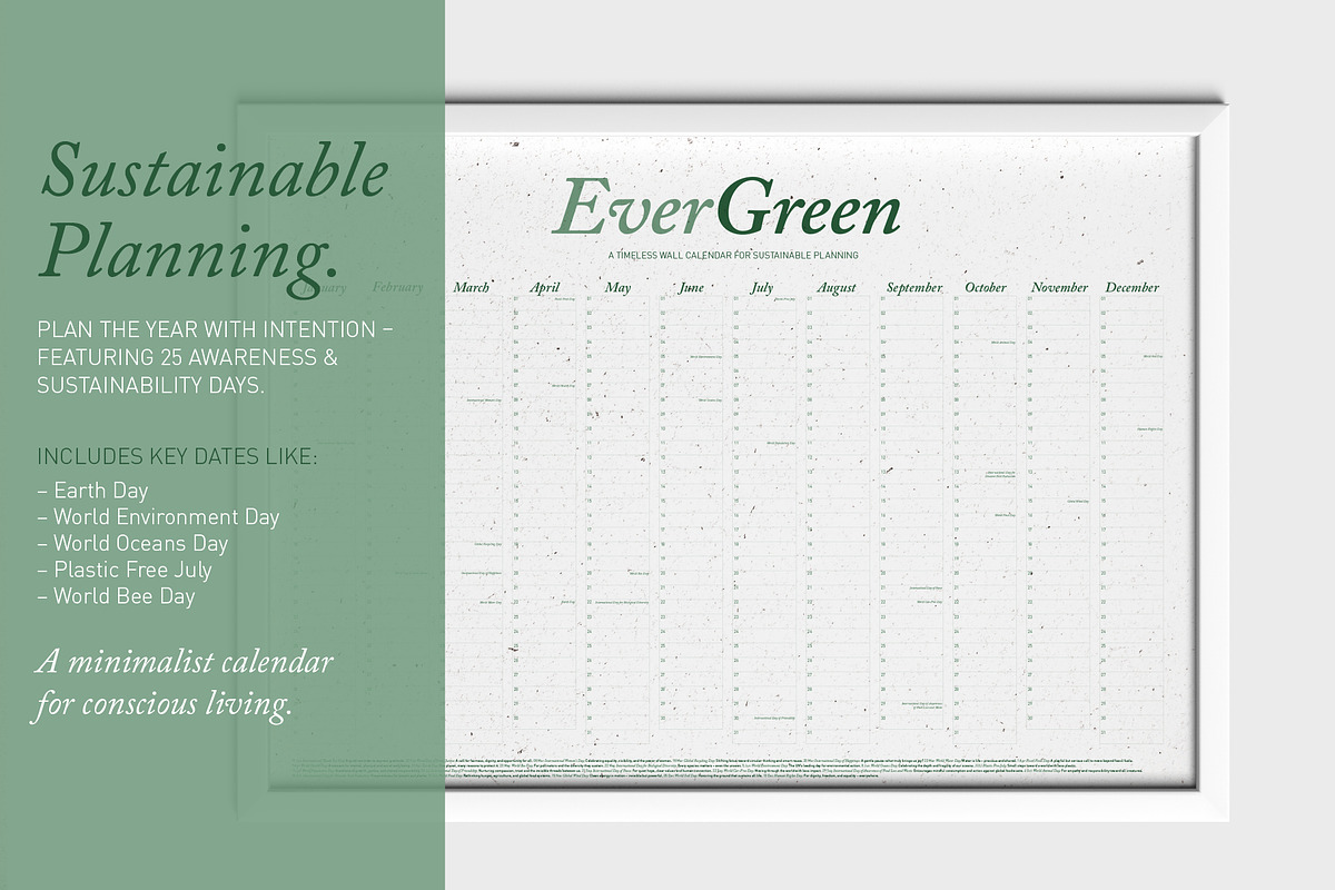 Undated Eco Calendar: Stone Moss preview 4