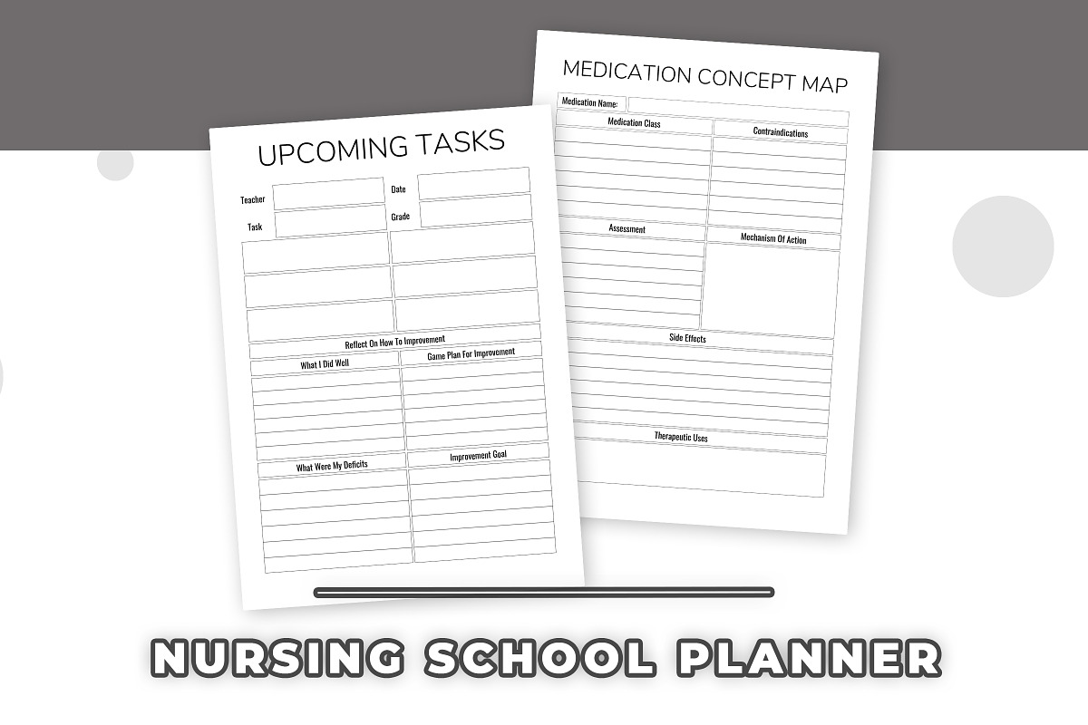 Nursing School Printable Planner, a Templates & Theme by Snapybiz (Photo 2 of 10)