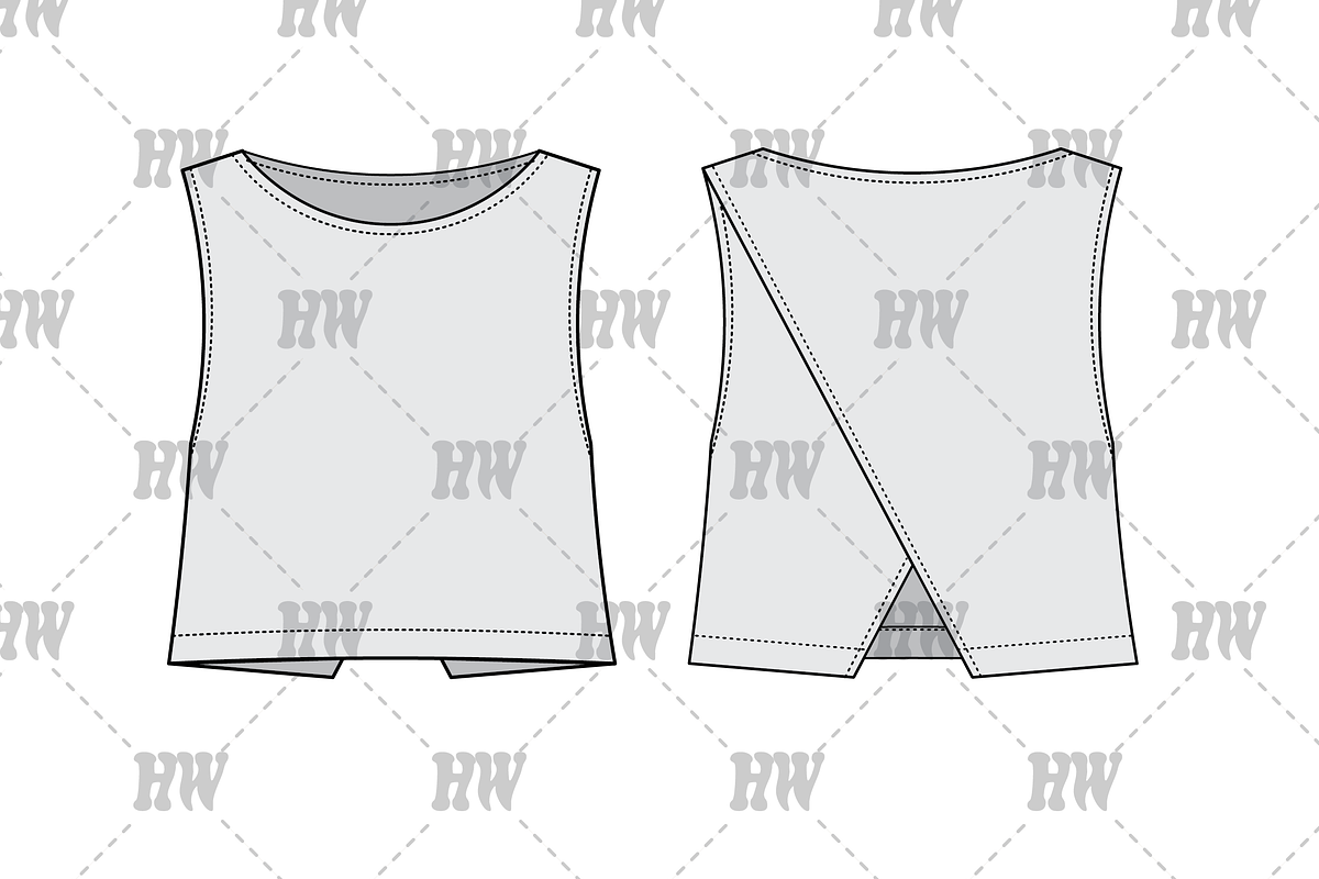 Open Back Tank Fashion Flat, a Shirt Mockup by haydenwentworth (Photo 1 of 3)