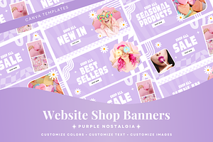 Purple Shopify Website Banners