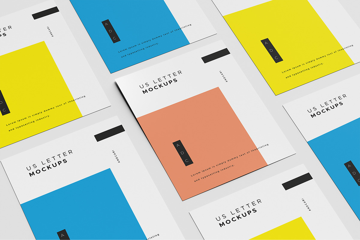 US Letter Flyer Mockup, a Print Template by AlkStudio (Photo 7 of 13)