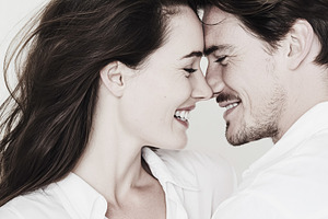 Happy couple feeling intimate connection and love, laughing and, a Photo by Studio ANNA