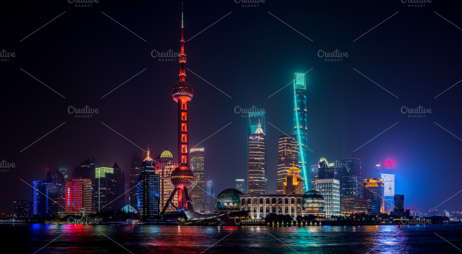 Shanghai at night containing shanghai, bund, and skyline, an Architecture Photo by Travel Camera