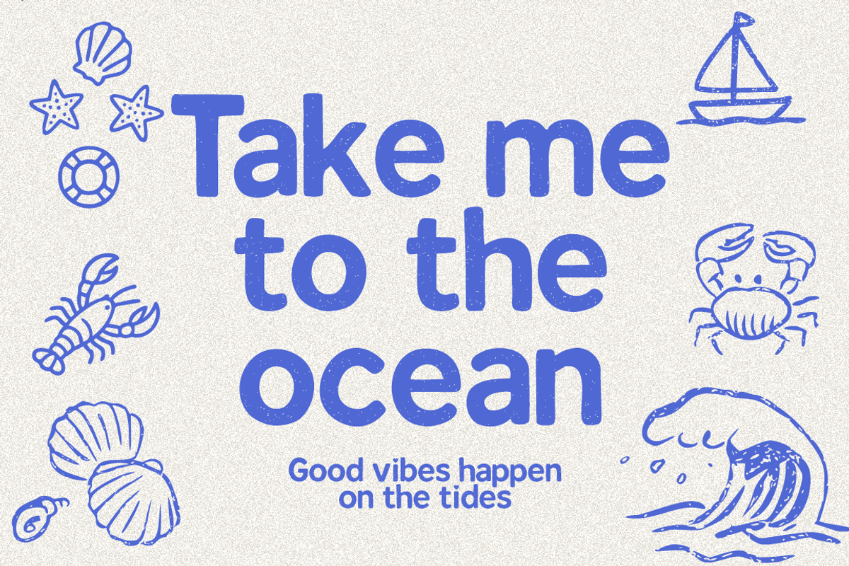 Tropical Doodle, a Handwritten Font by cocodesign (Photo 8 of 8)