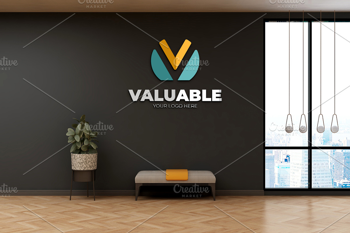 PSD Logo Mockup in Modern Office, a Product Mockup by Ayy (Photo 6 of 24)
