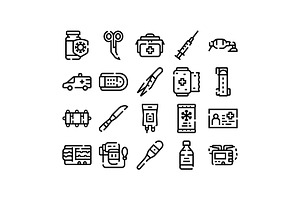 Medical emergency and first aid line, an Object Graphic by pikepicture