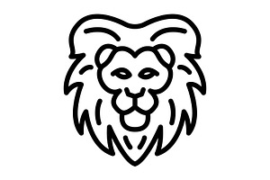 Lion pride black icon, an Outline Icon by Creative priyanka